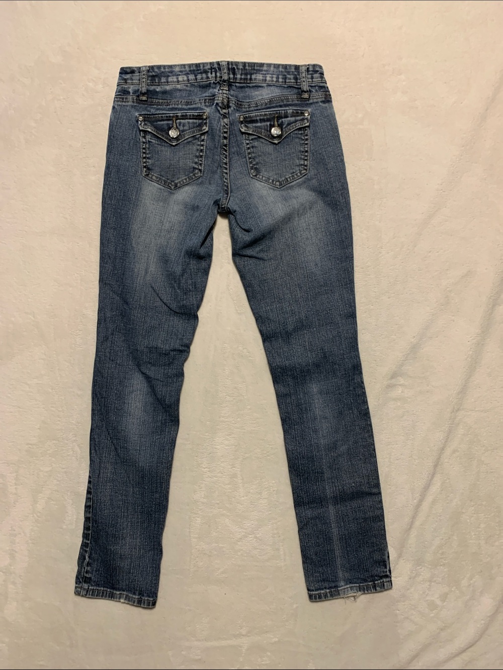 Sound Girl Bling rhinestone pockets Jeans Juniors Size 9